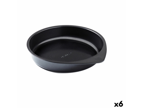 Molde para Horno Pyrex Magic Redondo Negro Ø 26 cm (6 Unidades)