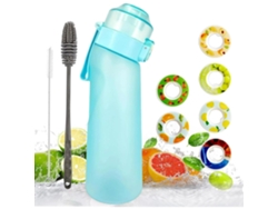 Botella de agua con sabor a fruta de 650 ml, cápsulas deportivas con sabor a fruta, Fitness Lock y Chaberlu
