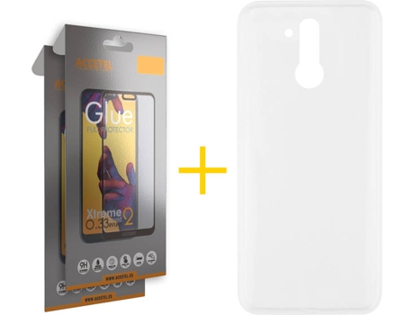Kit Funda + Protector de Pantalla Huawei Mate 20 Lite ACCETEL Cristal Templado 5765 Transparente