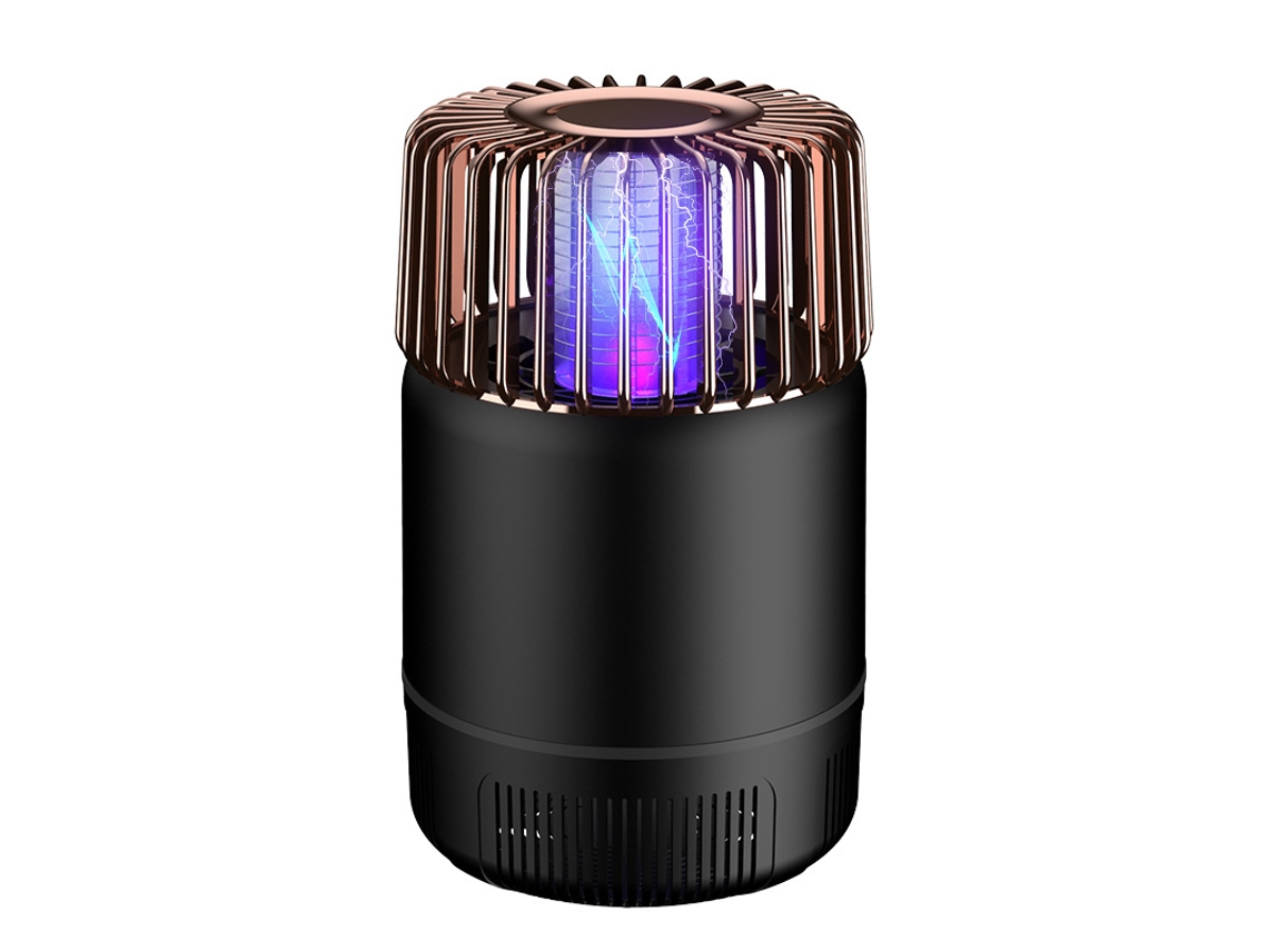 Linterna Repelente De Mosquitos Atenas Negra electrochoque + Inhalación Modelo Vaporizador Dorado