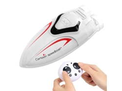 Blancoc166 Mini Barco Rc Alta Velocidad Led Palm Juguete Acuático Verano Piscina Inflable