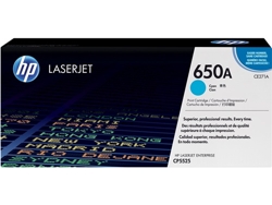 Cartucho de tóner original LaserJet HP 650A cian para Laserjet Enterprise CP5525