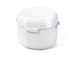 Caja Portátil Para Dentaduras Con Canasta Coladora Almacenamiento Baño De Dentaduras Contenedor De Plástico Inodoro Para Viajes Y Uso Diario