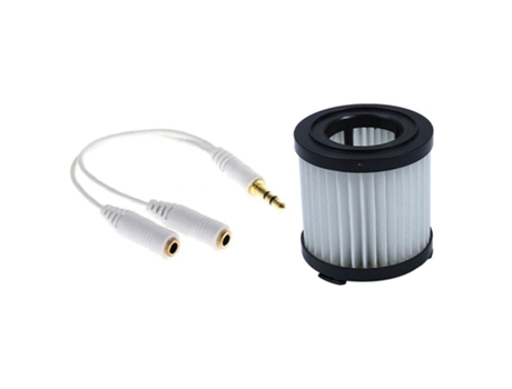 1 unidad de Cable divisor de auriculares blancos, Audio de 3,5 Mm y 1 unidad de filtro Hepa para filtro Hepa de aspiradora Jimmy