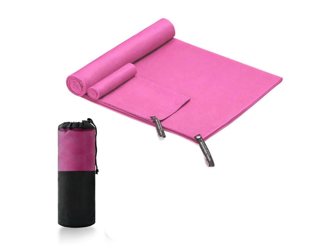 Toalla Refrescante De Microfibra, De Secado Rápido, Suave Y Cómoda, Ideal Para Nadar, Hacer Ejercicio, Practicar Deportes Y Para La Playa - Color Rosa
