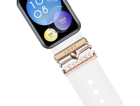 Correa Huawei Watch Fit 2 Pulsera con Adorno Love Blanco