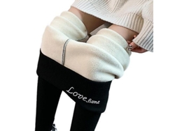 2026-leggings De Invierno Para Mujer De Cintura Alta Con Forro Caliente Espesor Opaque Elásticos Termicos De Algodón Mezclado Para Otoño Invierno