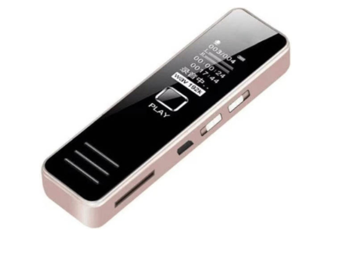 Grabadora de audio digital profesional, 20 horas de grabación, recargable por USB, Yizhood (oro rosa)