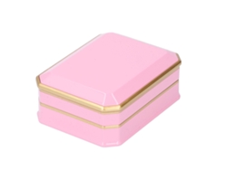 Caja rosa para collar con luz LED, ideal para regalar joyas.