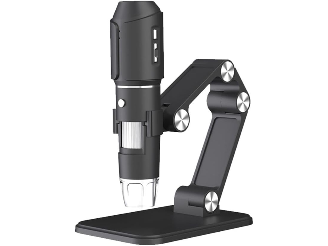 Microscopio Digital Wifi Hd De 50x-1600x Con Soporte Ajustable Y 8 Led Para Reparación De Dispositivos Android/ios