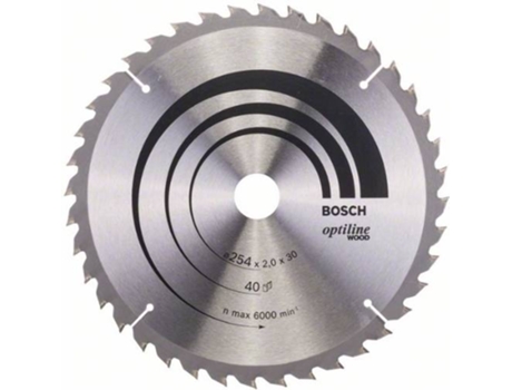 Disco de Sierra Circular BOSCH Optiline Madera 254x30x2.0 mm - 40