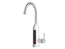 Grifo de cocina Chrui, grifo eléctrico instantáneo de agua ABS con forma de bala y pantalla LED, calentamiento rápido