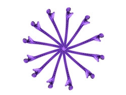 Vlrla-12pcs Purple Salão Cabelo Clips Para Styling Accessories