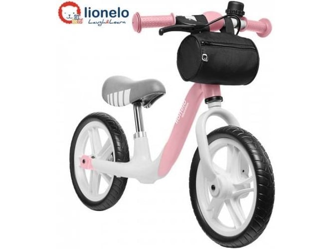 Bicicleta Lionelo De equilibrio arie bubblegum para niños hasta 30 kg ruedas 12 pulgadas freno manillar y ajustables