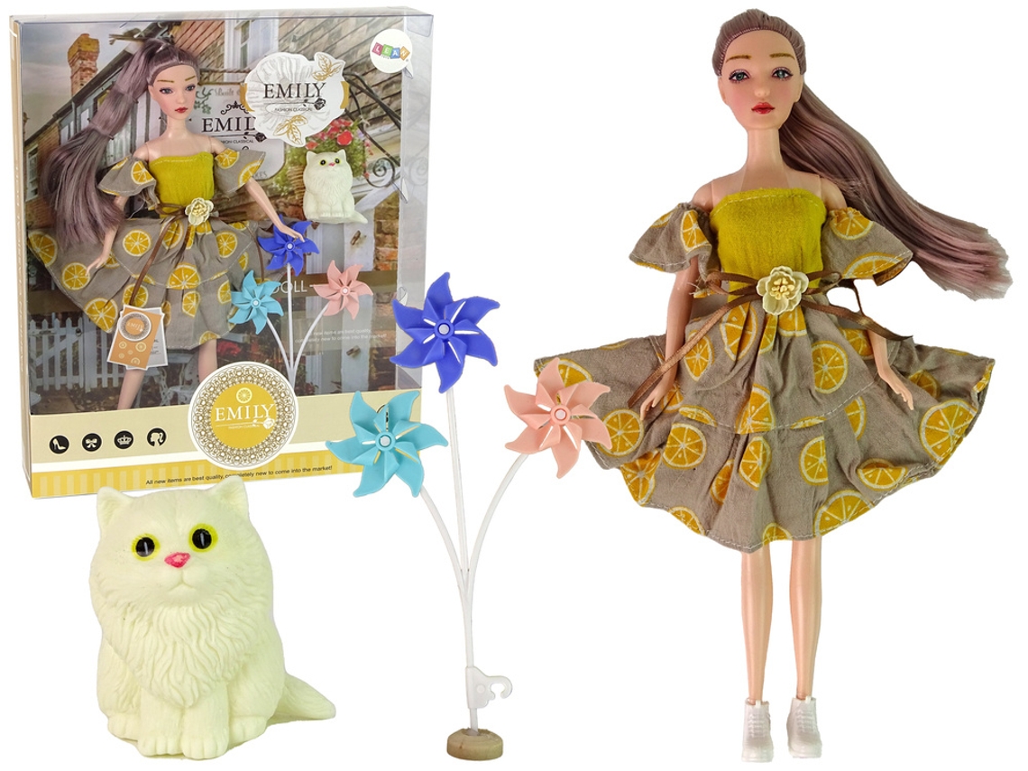 Muñeca Emily con Molino de Viento de Gato para Niños B.active