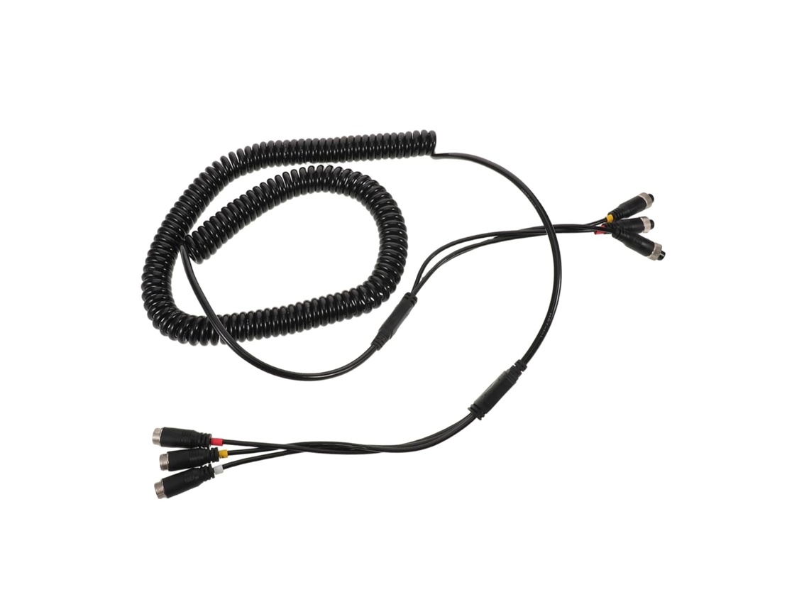Cable De Extensión Y Cámara De Marcha Atrás De Aleación De Plástico Negro Elástico Para Una Transmisión Estable En Camiones.