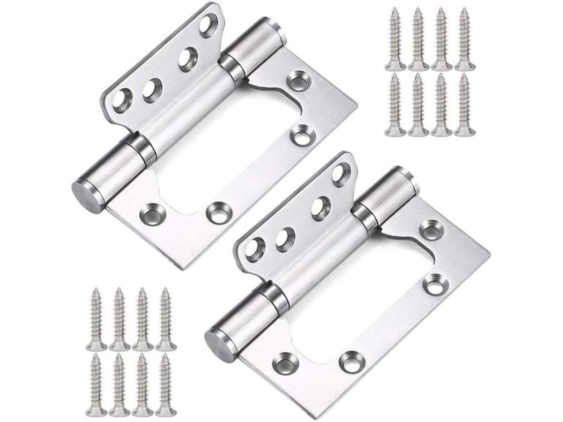 Juego De 2 Piezas De Gubias De Acero Inoxidable 304 De 4 Pulgadas Con Rodamiento De Bolas Y Tornillos Para Muebles Residenciales.