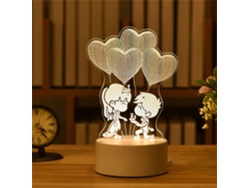 Lámpara de noche acrílica 3D con LED MDUG (Estilo B)