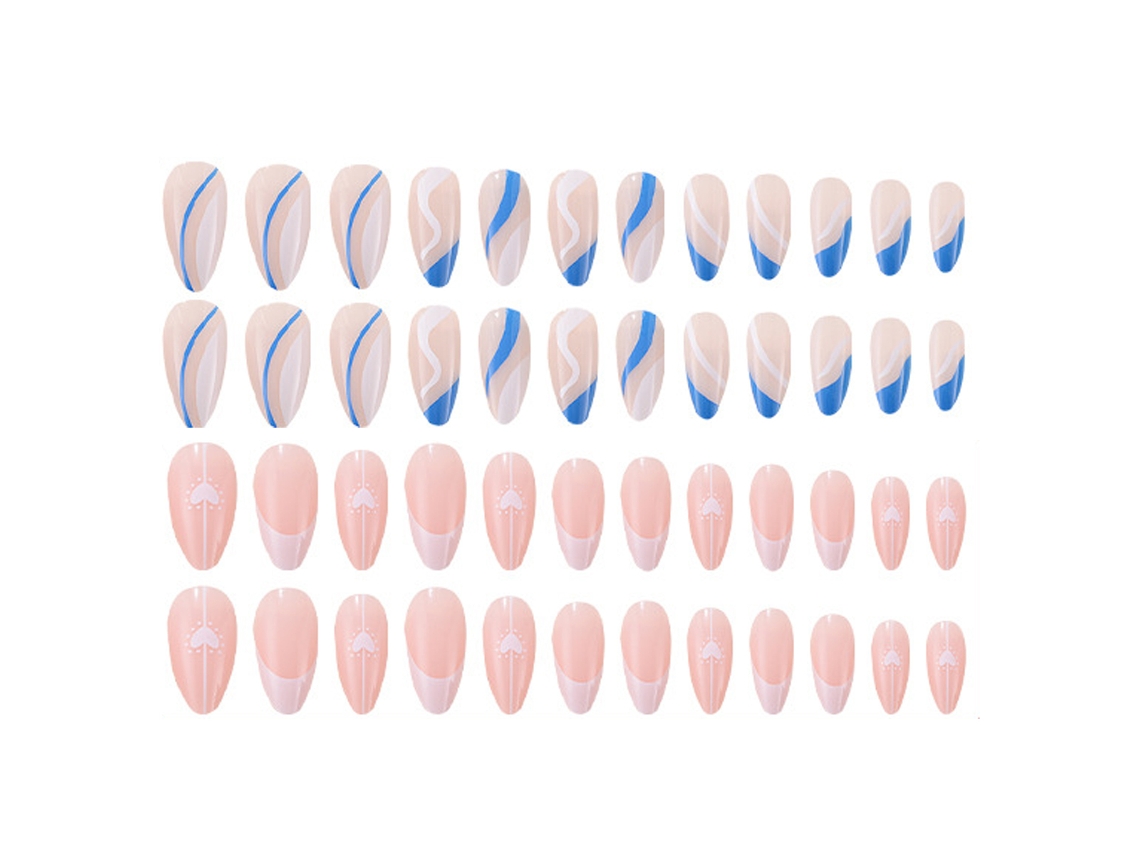 Dos juegos de adornos para uñas largas y pegatinas para uñas como herramientas de manicura. NEVEANCE