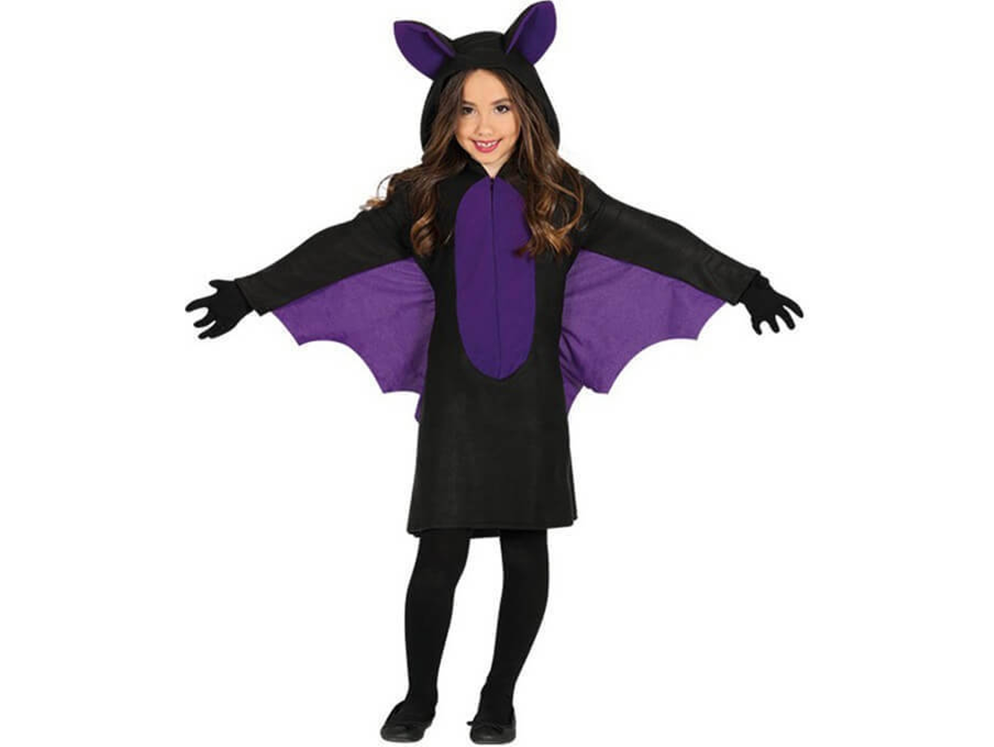 Disfraz de Niña DISFRAZZES Murciélago Morado (Talla: 3 a 4 años)
