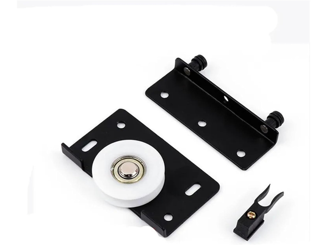 1 Polea De Rueda Simple Para Puerta Corredera Herrajes Puertas Kit Ruedas Superior E Inferior Muebles.