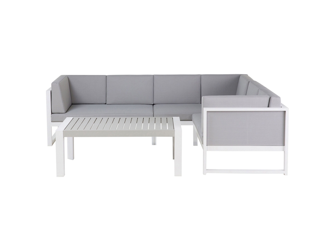 Conjunto de jardín en aluminio gris BELIANI Castella