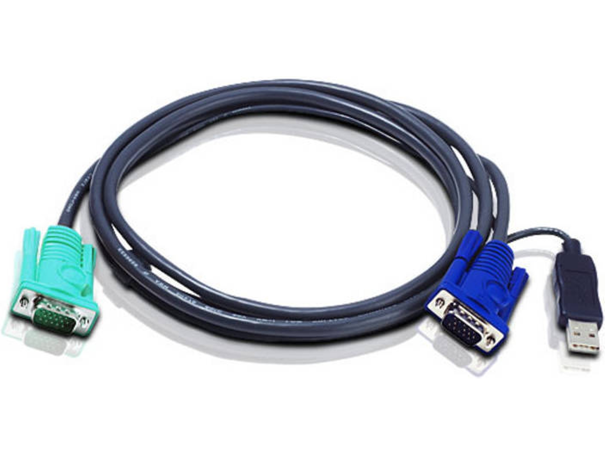 Cables KVM ATEN (KVM - KVM - 1.8 m m - Negro)