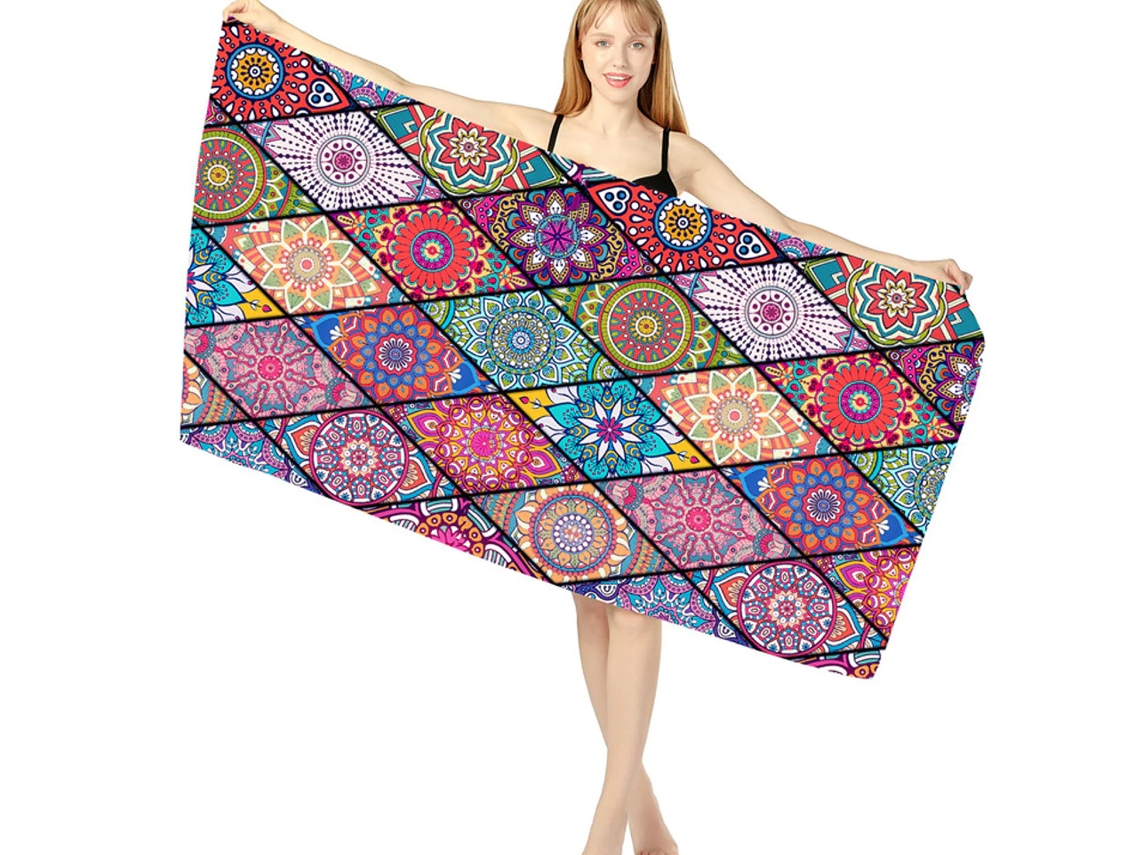 KOFIHETY Toalla de playa vintage de microfibra, un regalo maravilloso para amigos y familiares, fácil de limpiar, sin arena y de secado rápido, ideal para viaj