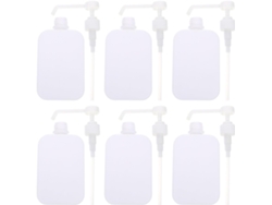 Botellas De Agua Vacías De Mano Nuobesty De 500 Ml, Ahorran Esfuerzo, Juego De 6, Abs Blanco Con Diseño