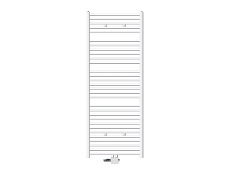 Radiador de baño conexión central 750 x 1800 mm Curvo blanco con termostato LUXEBATH