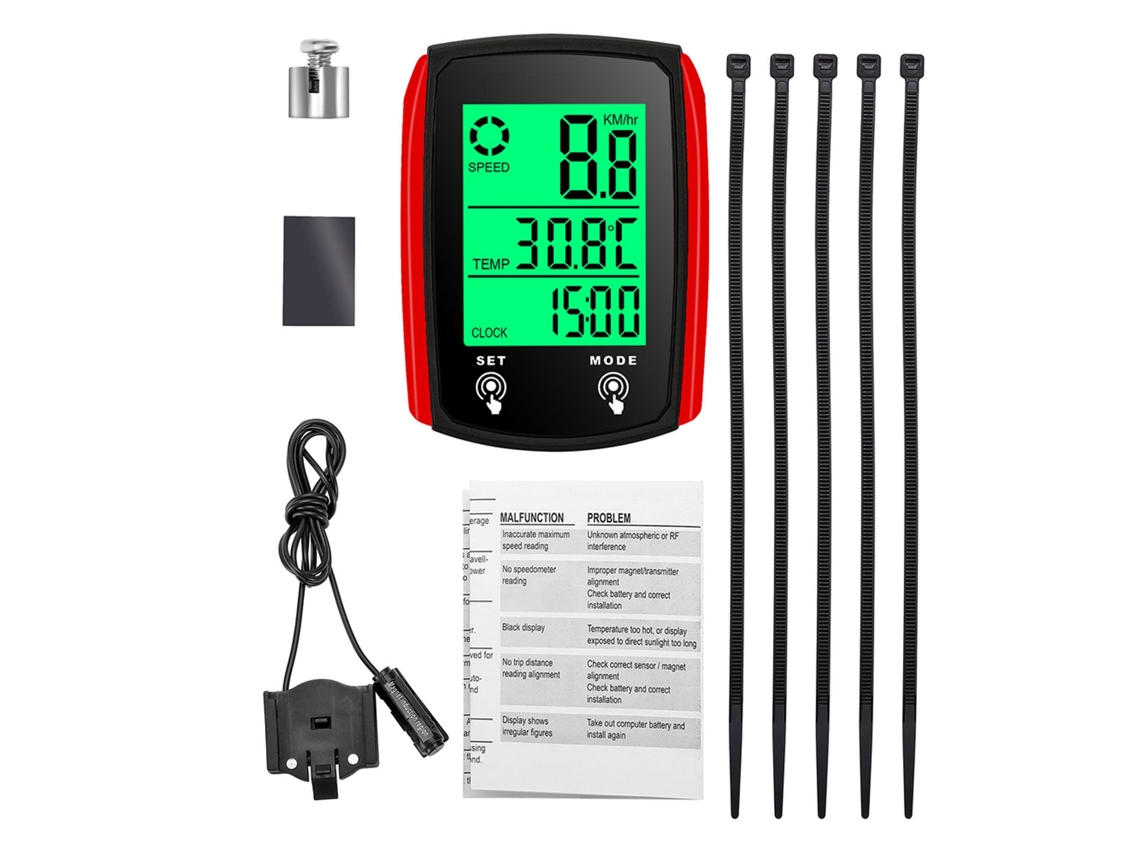 Ciclocomputador Con Pantalla Táctil, Velocímetro, Odómetro, Resistencia Al Agua Ipx6 Y Retroiluminación Para Bicicletas De Montaña Y De Carretera.