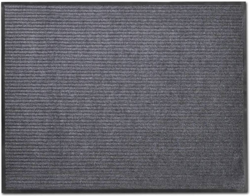 Alfombra De Entrada pvc vidaxl gris 90 x 120 cm 90x120 liso rectangular