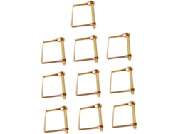 Juego De 10 Pasadores Cuadrados Acero Chapados En Oro 6x70 Mm Para Enganche Remolque, Fijación Rápida Y Segura