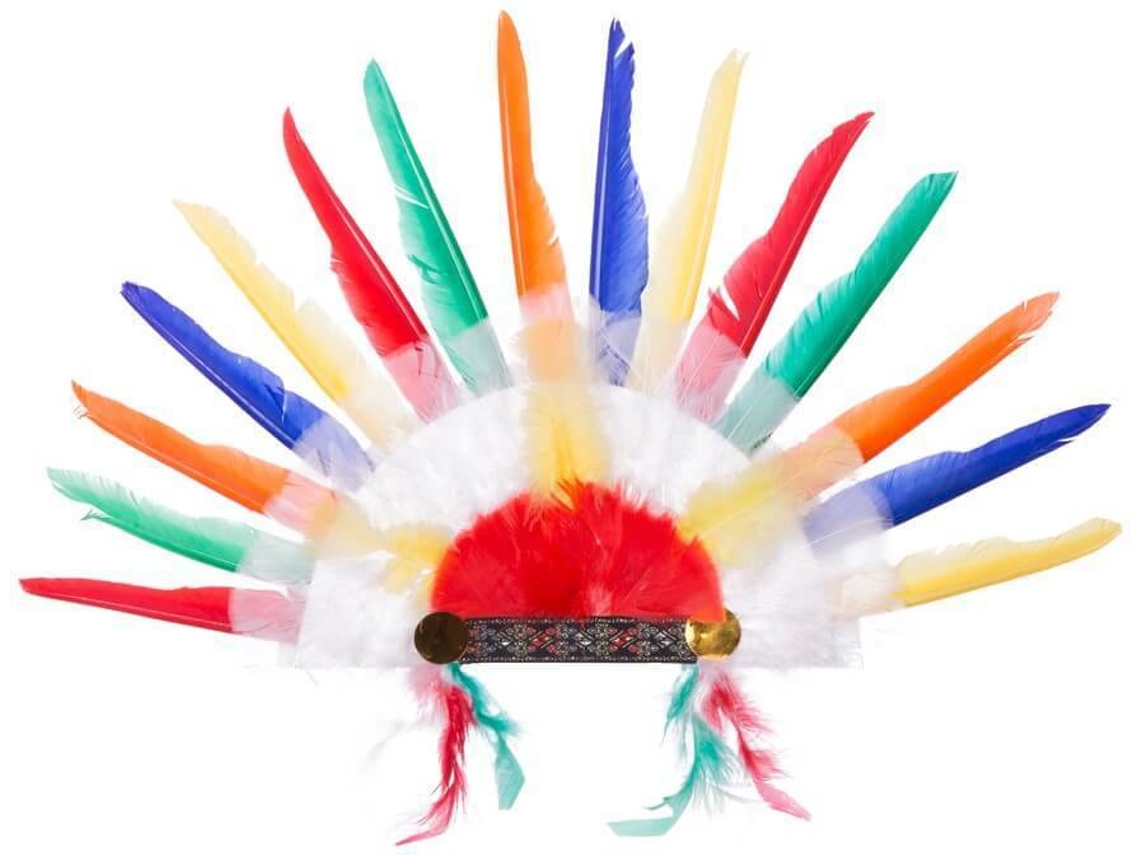 Sombrero DISFRAZZES Penacho Indio Multicolor (58 x 38 cm)