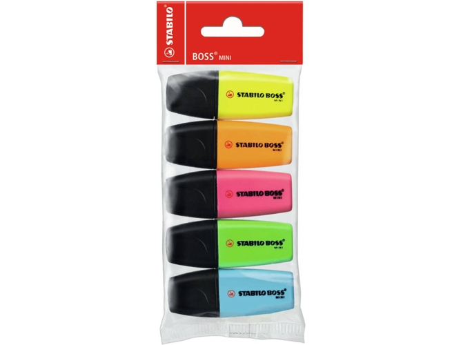 Pack 5 Marcadores STABILO BOSS Mini