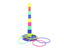 Juego De Lanzamiento De Aros Con 1 Juego De Pilares Y 8 Juegos De Aros: Juguete Interactivo Para Padres E Hijos.