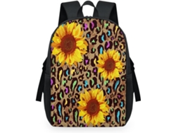 Mochila Tropicallife Estampado Girasoles Leopardo Para Niños Niñas Hombres Mujeres Mochila Escolar Informal