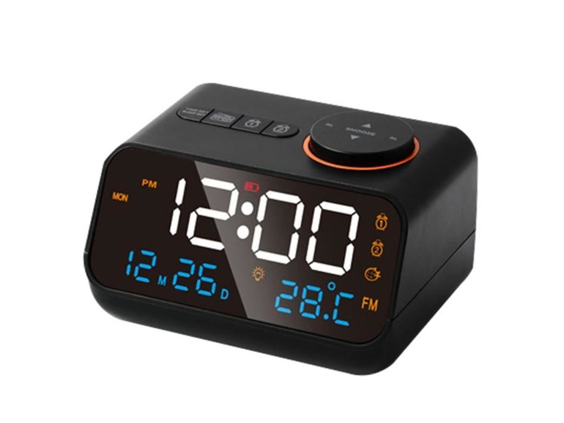 CUICH Radio Despertador Multifuncional Radio Led Música Temporizador Recargable Radio Fm Despertador Para Lavandería