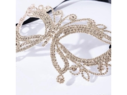 Máscara De Mujer Con Diamantes De Imitación Para Fiestas De Disfraces, Bailes, Fiestas, Cumpleaños Y Como Accesorio De Joyería.