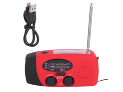 Radio De Emergencia Portátil Solar Qqt088 Con Linterna Led Y Carga Usb, Multifuncional Fm/am.