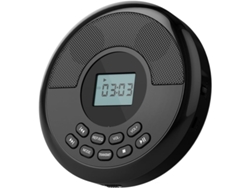 Reproductor De Cd Portátil Bluetooth, Discman Recargable Con Altavoces Duales Y Auriculares Mp3, Negro