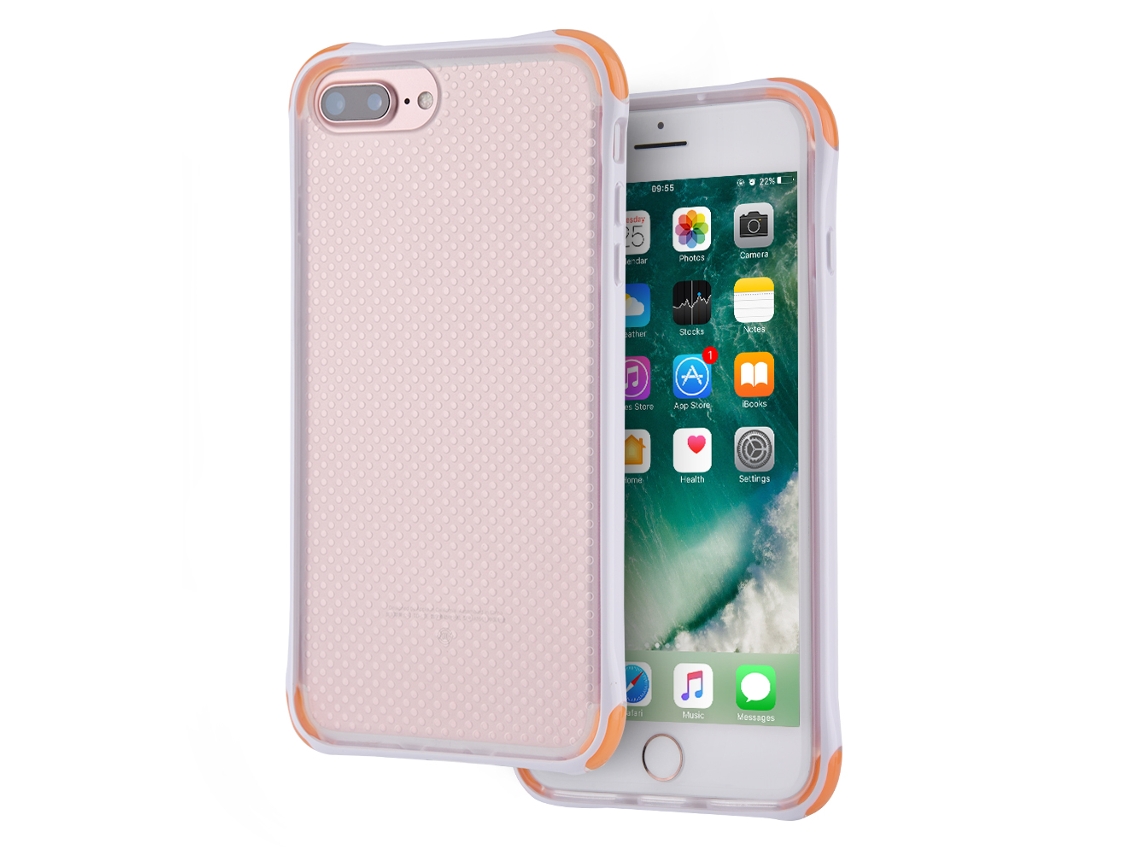Cubierta Protectora Transparente De Tpu Anti-caída B.o.w Ht037 Para Iphone7 Plus Color Blanco