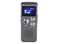 La Grabadora de Audio Digital Multifuncional de 16 Gb con Reproductor Mp3 Es Ideal para Grabar Entrevistas, Conversaciones y ReunionesYEMAESRE Gris
