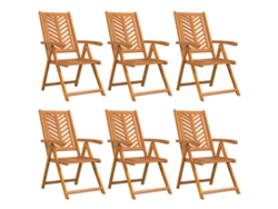 Maison Exclusive - Silla De Jardín 6 Pcs Marrón 57 X 72 X 109 Cm
