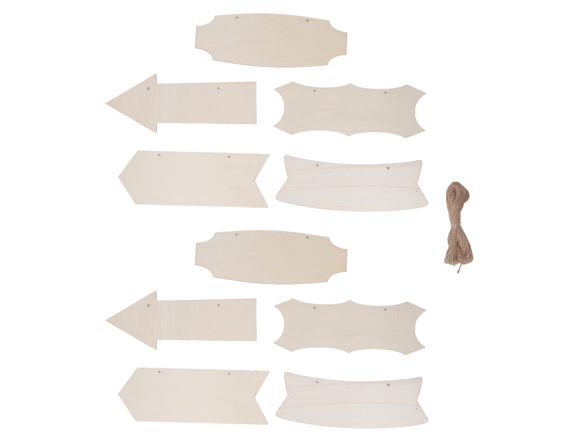 10 flechas de madera para decorar paredes en fiestas.