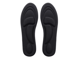 Plantillas Deportivas Suaves, Espuma De Alta Elasticidad, Absorción De Impactos, Transpirables, Negras, Talla 40-45.