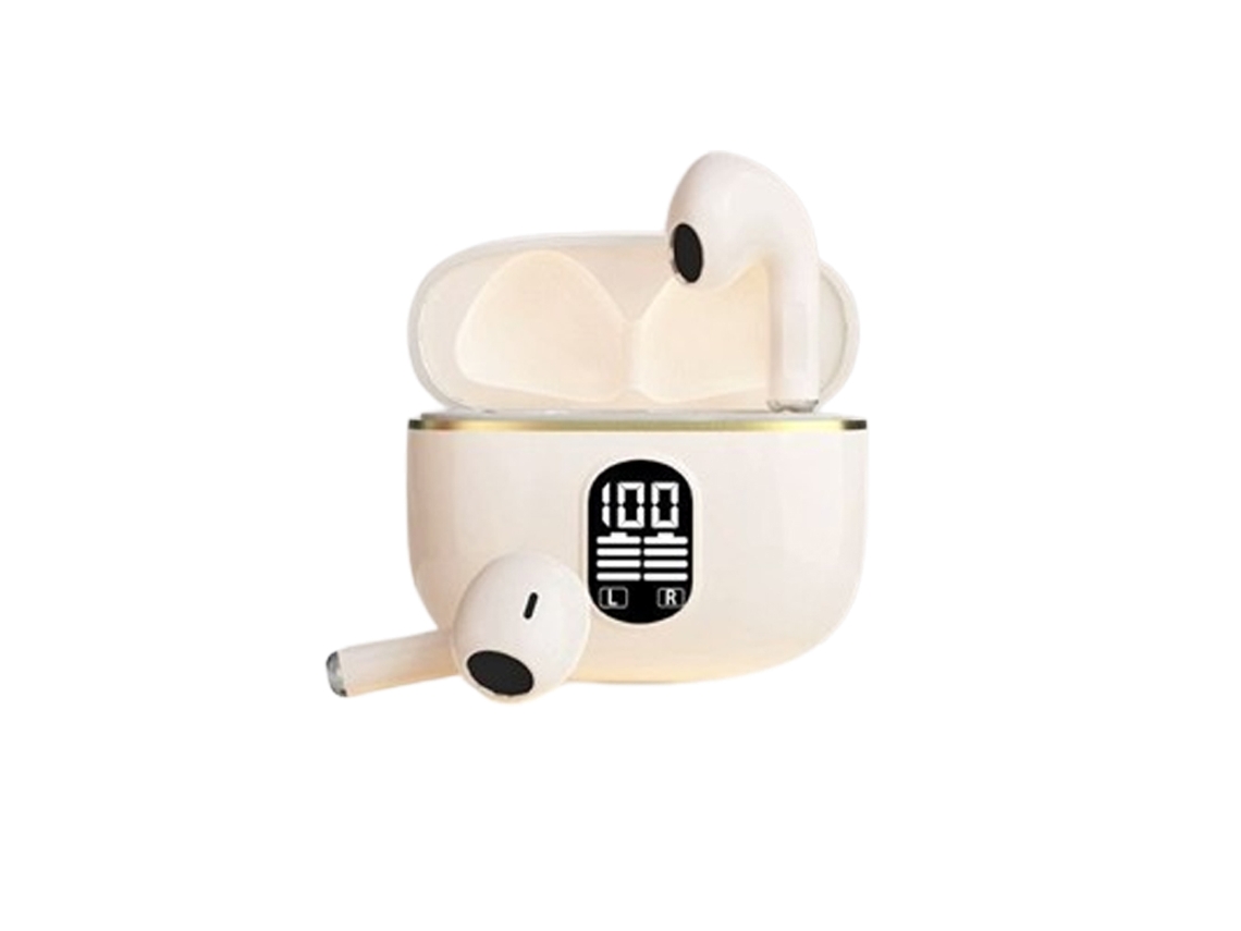 (amarillo) Auriculares Inalámbricos, Bluetooth 5.3, Con Pantalla De Visualización, Sonido Estéreo Hifi, Resistentes Al Agua.