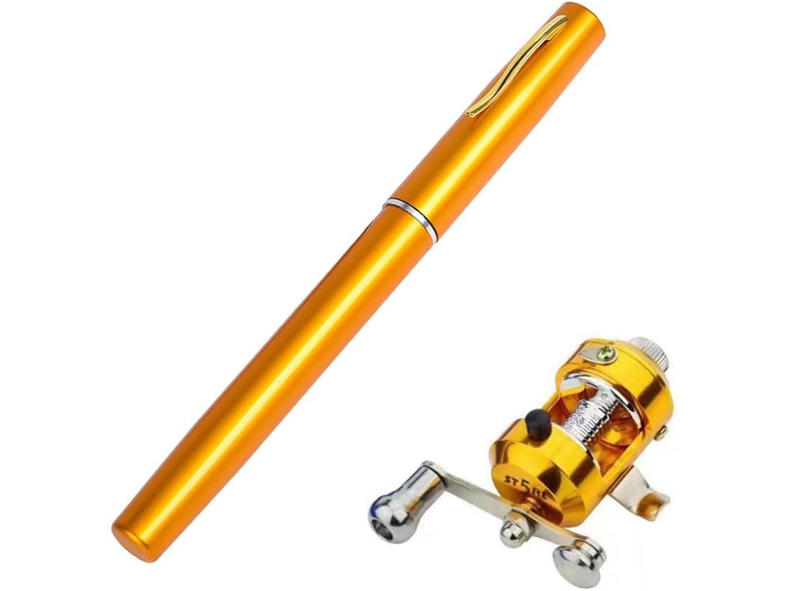 Caña De Pescar, Pescar Mar, Tru, Mini Portátil Para Exteriores, Telescópica Bolsillo, Accesorios Pesca