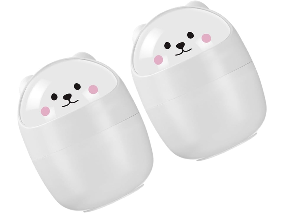 Mini Cubo De Basura De Cocina, 2 Piezas, Tapa Abatible, Cubo De Plástico Para Almacenamiento De Residuos