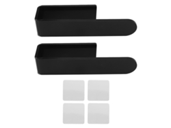 Toallero autoadhesivo de acrílico en forma de U, color negro, para baño